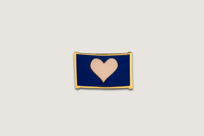 Pink Heart - Classic Navy